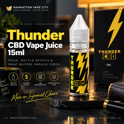 Thunder CBD Vape Juice 15ml: Price, Bottle Details & What Buyers Should Check