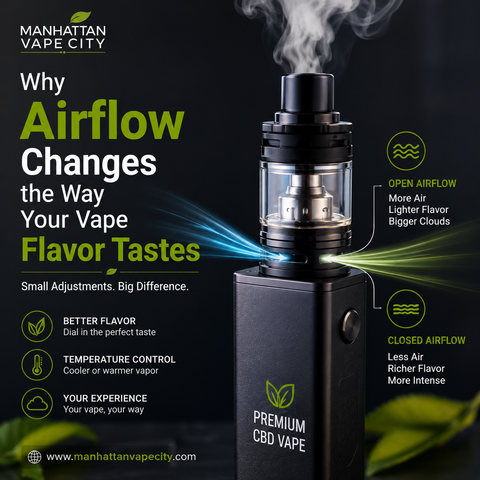 Why Airflow Changes the Way Your Vape Flavor Tastes | Manhattan Vape City