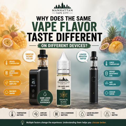 Why Does the Same Vape Flavor Taste Different on Different Devices?