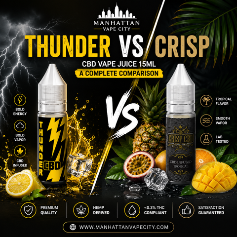 Thunder CBD vs Crisp Tropical CBD Vape Juice: Comparison Guide