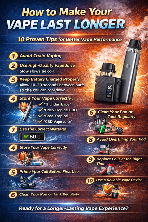 How to Make Your Vape Last Longer – 10 Easy Tips