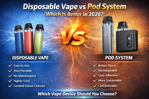 Disposable Vape vs Pod System Which Is Better in 2026? Manhattan Vape City Disposable Vape vs Pod System Which Is Better in 2026? Manhattan Vape City