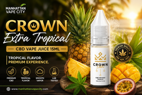 Crown Extra Tropical CBD Vape Juice 15ml Review | Tropical CBD Vape