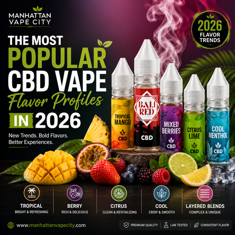 The Most Popular CBD Vape Flavor Profiles in 2026 | Manhattan Vape City