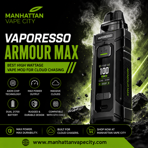 Vaporesso Armour Max – Best High Wattage Vape Mod for Cloud Chasing