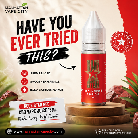 Rock Star Red CBD Vape Juice 15ml Review | Premium CBD Vape | Manhattan Vape City