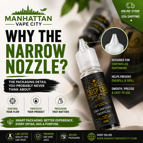 Why Do CBD Vape Juice Bottles Use Narrow Nozzles? Packaging Design Explained