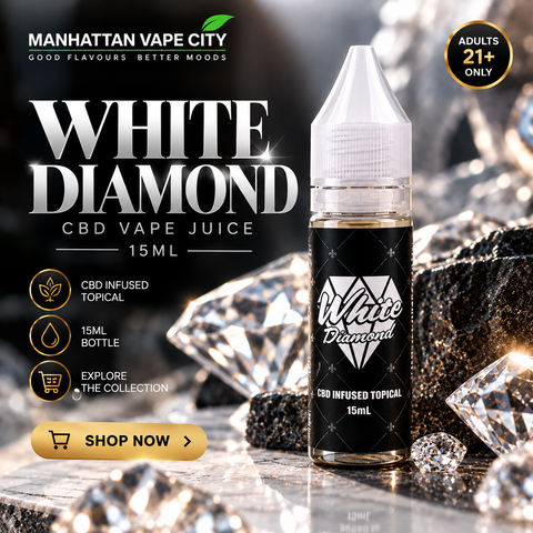 White Diamond CBD Vape Juice 15ml: Price, Product Details & What to Know
