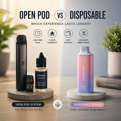 Open Pod vs Disposable: Which Experience Lasts Longer? | Manhattan Vape City