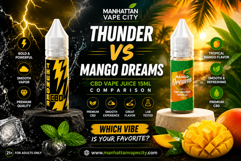 Thunder CBD Vape Juice vs Mango Dreams CBD Vape Juice | Complete Comparison